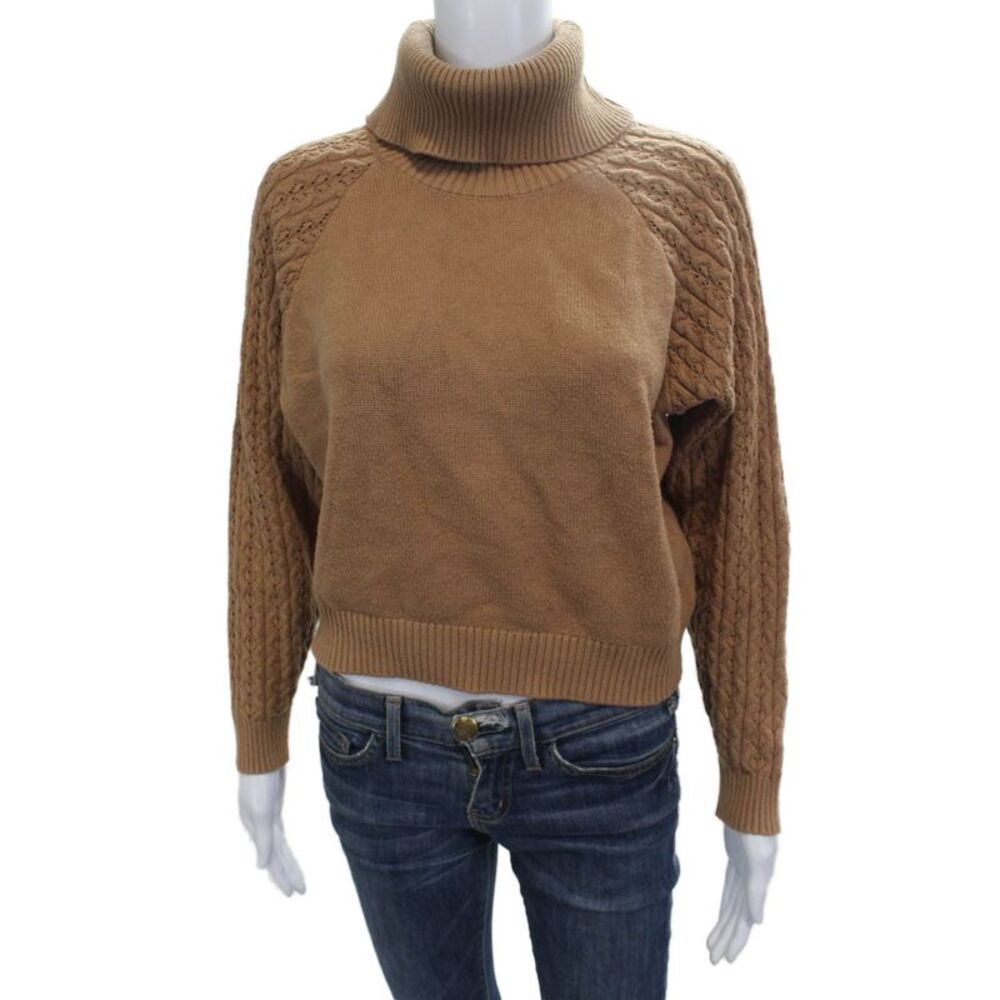 BB Dakota x Steve Madden Womens Pullover Turtleneck Sweater Brown Size S